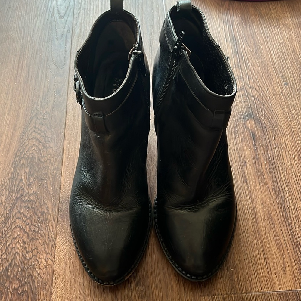 Barneys New York 100% leather booties - 3.5 inch heel